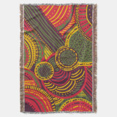 Farbige Abstrakte Linien | Rosa Lila Gelb grün Decke (Vorderseite Vertikal)