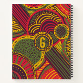 Farbige Abstrakte Linien | Rosa Lila Gelb grün Notizblock (Rückseite)