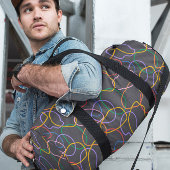 Farbige Abstrakte Linienmuster Duffle Bag