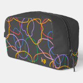 Farbige Abstrakte Linienmuster Waschbeutel (Rechte Ecke)