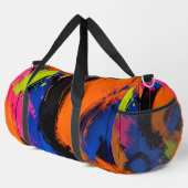 Farbige abstrakte Mal-Spritzer-Tasche Duffle Bag (Rechte Ecke)