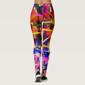 Farbige Abstrakte Malerei #15 Leggings (Rückseite)
