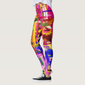Farbige Abstrakte Malerei #15 Leggings (Links)