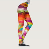 Farbige Abstrakte Malerei #4 Leggings (Rechts)