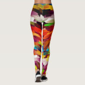 Farbige Abstrakte Malerei #4 Leggings (Rückseite)