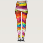 Farbige Abstrakte Malerei #4 Leggings (Vorderseite)