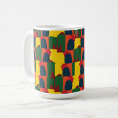 Farbige abstrakte Malerei Kaffeetasse (Vorderseite Links)