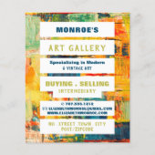 Farbige Abstrakte Malerei, Kunsthändler, Galerie Flyer (Vorne)