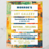 Farbige Abstrakte Malerei, Kunsthändler, Galerie Flyer (Vorne)