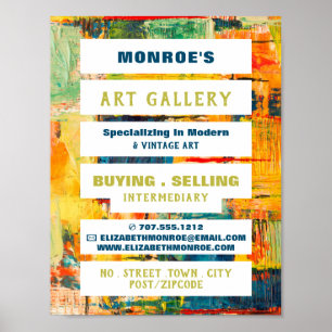 Farbige Abstrakte Malerei, Kunsthändler, Galerie Poster