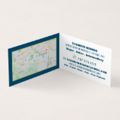 Farbige Abstrakte Malerei, Kunsthändler, im Detail Visitenkarten (Innenseite)