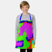 Farbige Abstrakte Malerei mit blauem Grün Schürze (Getragen)