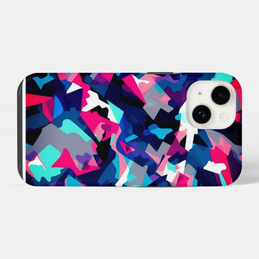 Farbige abstrakte Malerei mit Wirbel und Spirale iPhone Hülle (Rückseite (Horizontal))