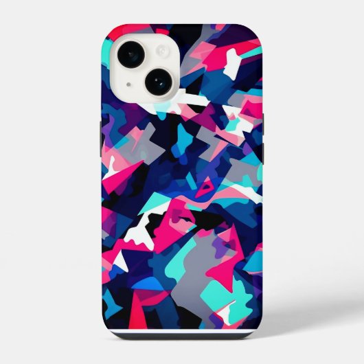 Farbige abstrakte Malerei mit Wirbel und Spirale iPhone Hülle (Rückseite)