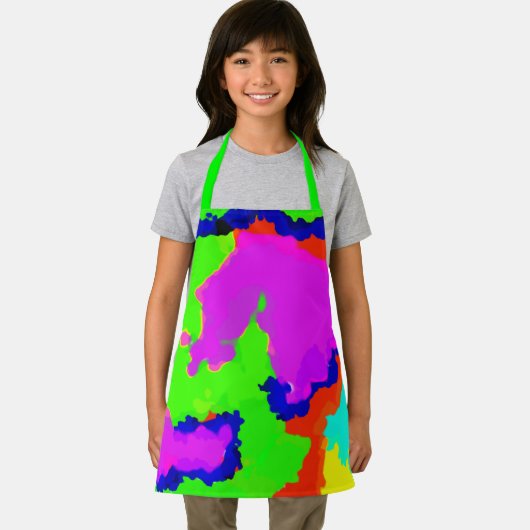 Farbige Abstrakte Malneon Grün Schürze (Insitu)