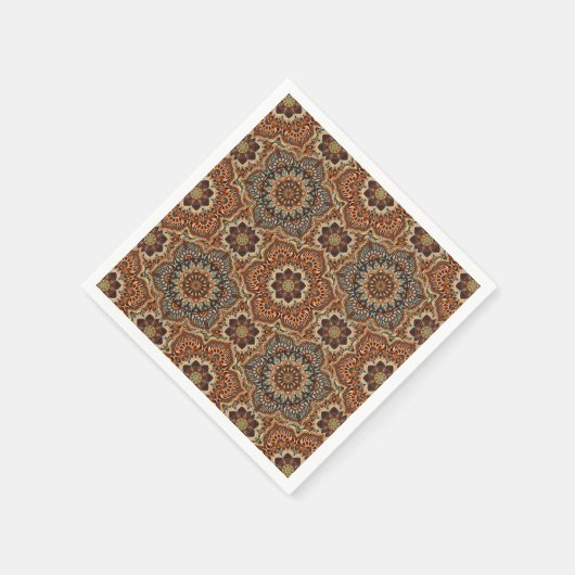 Farbige abstrakte Mandala-Muster Serviette (Ecke)