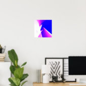 Farbige abstrakte minimale editierbare hinzufügen poster (Heimbüro)