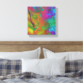 Farbige Abstrakte Mischmedien Leinwanddruck (Insitu (Schlafzimmer))