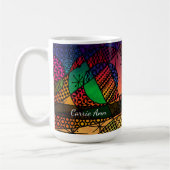 Farbige Abstrakte mit Texturen, Mustern und Namen Kaffeetasse (Links)