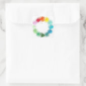 Farbige, Abstrakte, moderne Blindvorlage Quadratischer Aufkleber (Tasche)