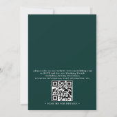 Farbige abstrakte moderne Budget-QR-Code-Hochzeit Einladung (Rückseite)
