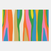 Farbige Abstrakte moderne Retro Geschenkpapier Set (Vorderseite 2)