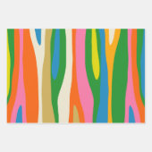 Farbige Abstrakte moderne Retro Geschenkpapier Set (Vorderseite)