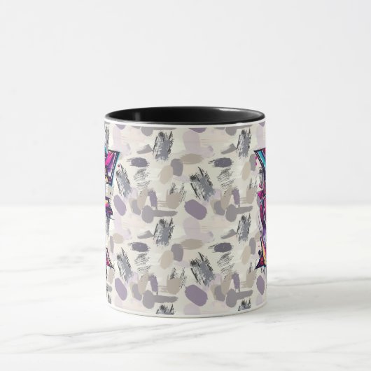 Farbige Abstrakte Monogramm-Tasse - F für Felix Tasse (Zentrum)