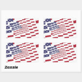 Farbige Abstrakte Multi-US-Flagge | Schlichter Hin Rechteckiger Aufkleber (Blatt)