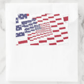 Farbige Abstrakte Multi-US-Flagge | Schlichter Hin Rechteckiger Aufkleber (Tasche)