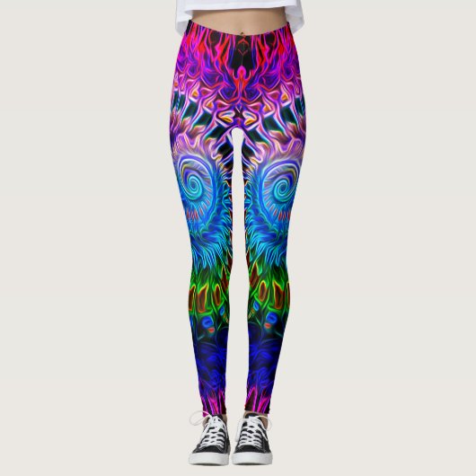 Farbige Abstrakte Muschel Design 2 - Leggings (Vorderseite)