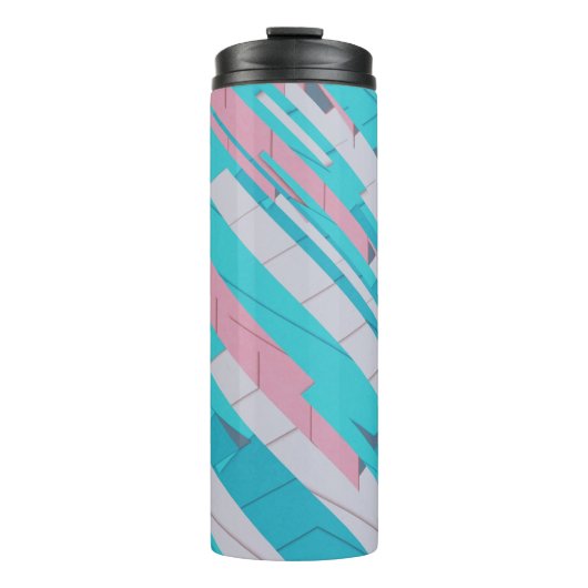 Farbige Abstrakte Muster Thermal Tumbler Thermosbecher (Vorderseite)