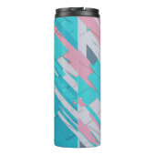 Farbige Abstrakte Muster Thermal Tumbler Thermosbecher (Rückseite)