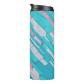 Farbige Abstrakte Muster Thermal Tumbler Thermosbecher (Nach rechts gedreht)