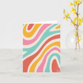 Farbige, abstrakte, nahtlose Muster Karte (Gelbe Blume)