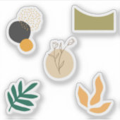 Farbige abstrakte Naturfarben Scrapbooking Aufkleber (Vorderseite)