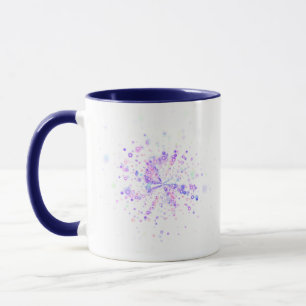 Farbige abstrakte Neon-Splash Tasse