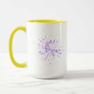 Farbige abstrakte Neon-Splash Tasse
