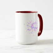 Farbige abstrakte Neon-Splash Tasse (VorderseiteRechts)