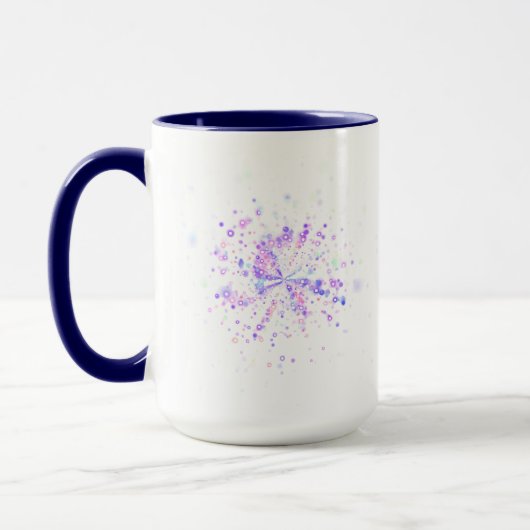 Farbige abstrakte Neon-Splash Tasse (Links)