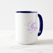 Farbige abstrakte Neon-Splash Tasse (VorderseiteRechts)