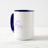 Farbige abstrakte Neon-Splash Tasse (Vorderseite Links)