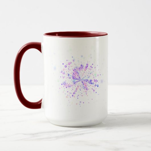 Farbige abstrakte Neon-Splash Tasse (Links)