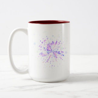 Farbige abstrakte Neon-Splash Zweifarbige Tasse