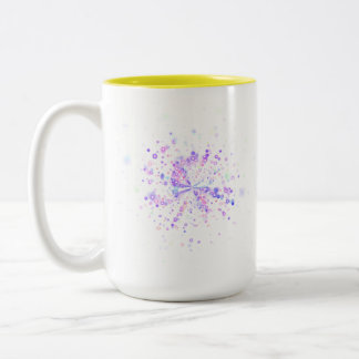 Farbige abstrakte Neon-Splash Zweifarbige Tasse