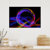 Farbige Abstrakte Neon Wirbel Kunstwerk Wand Poste Poster (Küche)
