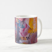 Farbige abstrakte Ölfarben-Tasse Kaffeetasse (VorderseiteRechts)