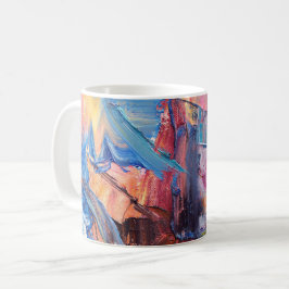 Farbige abstrakte Ölfarben-Tasse Kaffeetasse