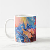 Farbige abstrakte Ölfarben-Tasse Kaffeetasse (Links)