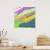 farbige abstrakte Ölgemälde Poster (Küche)